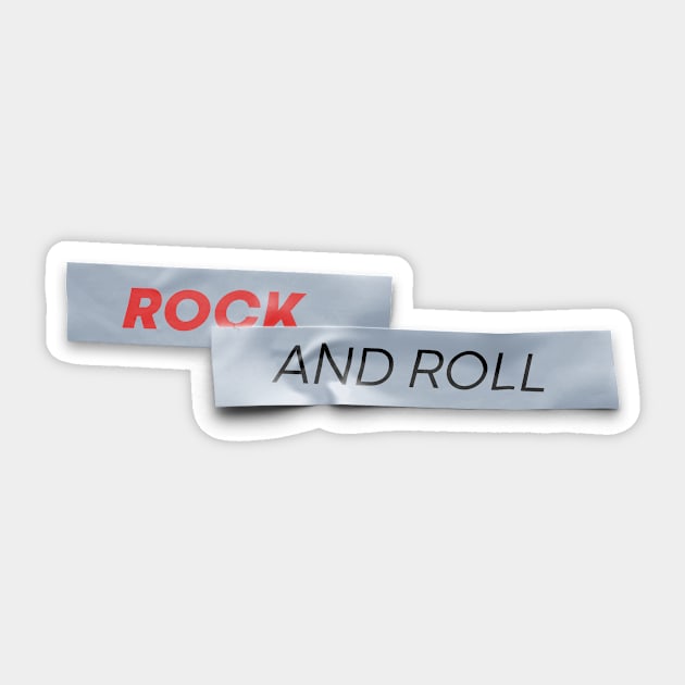 rock and roll Sticker by DeekayGrafx